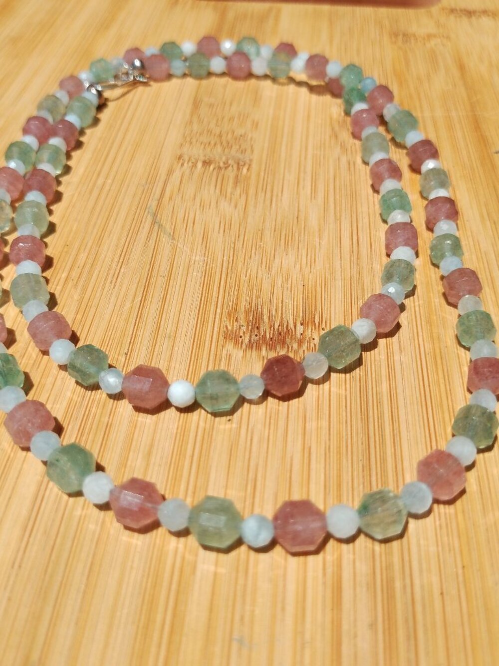 Jay King DTR multi stone Quartz Aquamarine Fluorite 925 Sterling Silver 36"